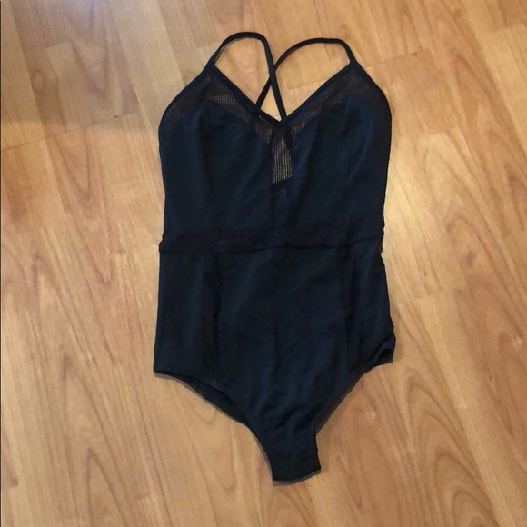 NWOT Young & Reckless black mesh one piece swim - Picture 2 of 7